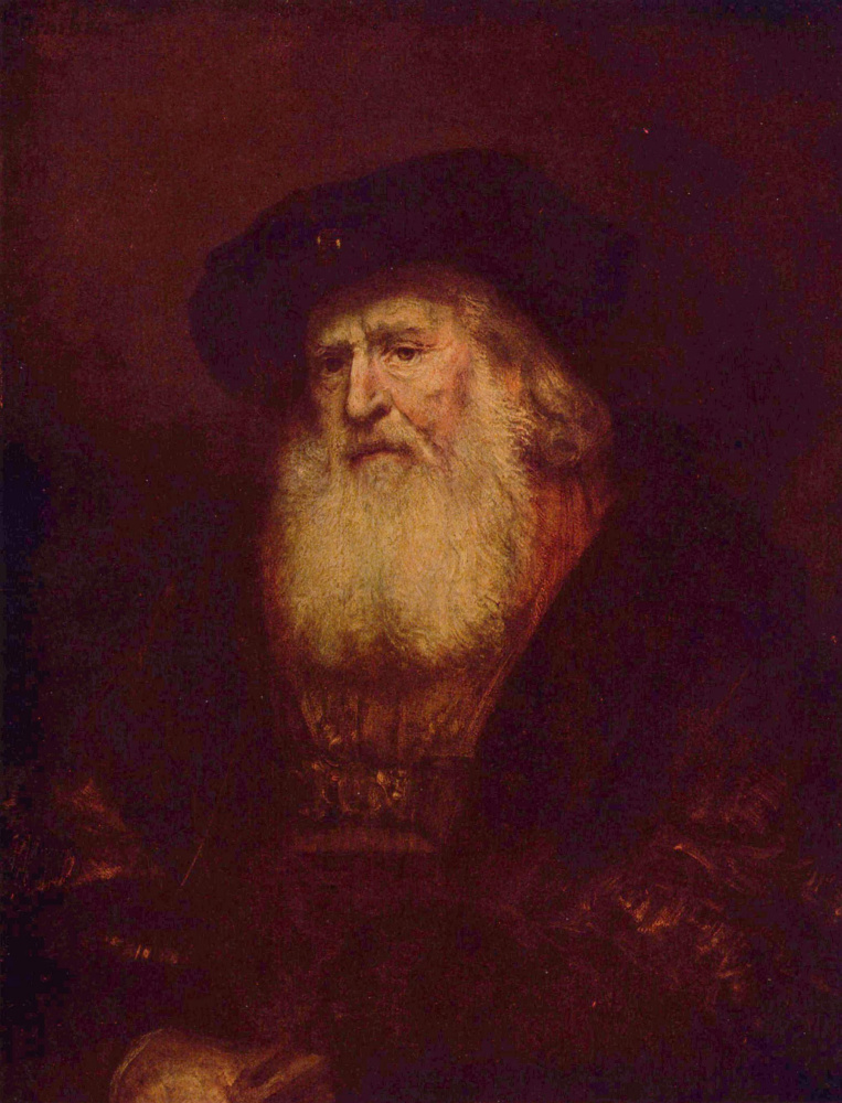 Рембрандт Харменс ван Рейн. Портрет бородатого старика в берете
