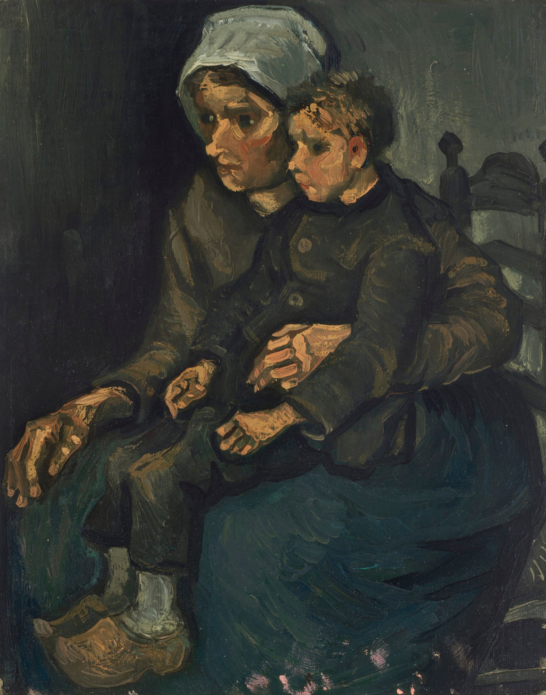 Винсент Ван Гог. Крестьянка с ребёнком на коленях