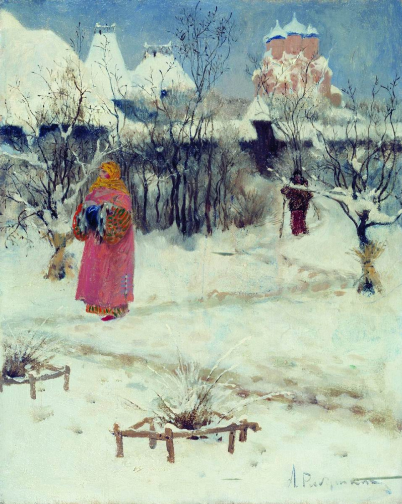 Андрей Петрович Рябушкин. Прогулка боярышни. 1893