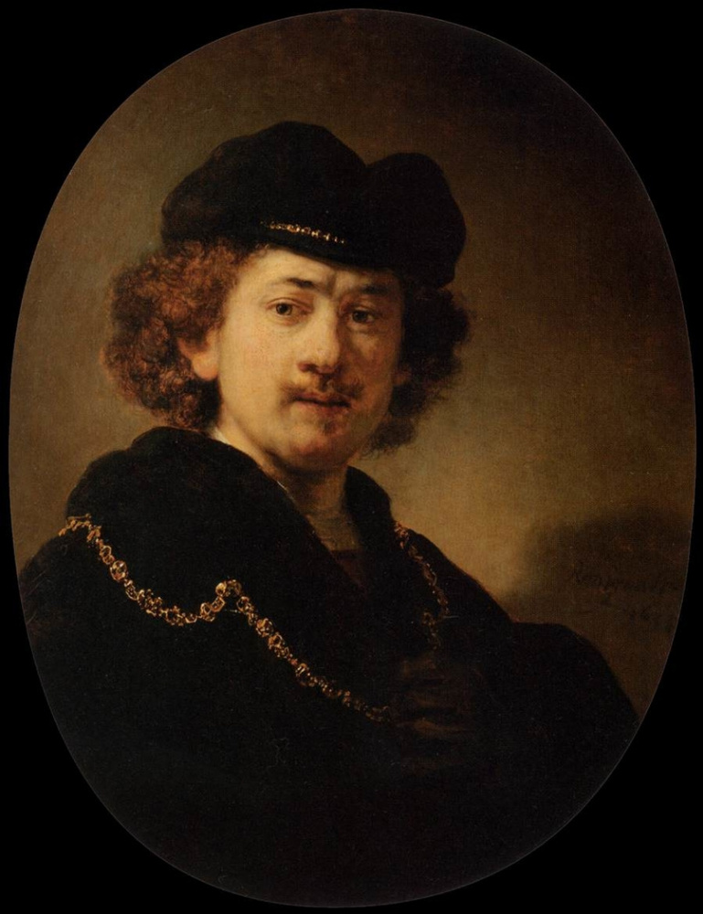 Рембрандт Харменс ван Рейн. Автопортрет с рукой на груди