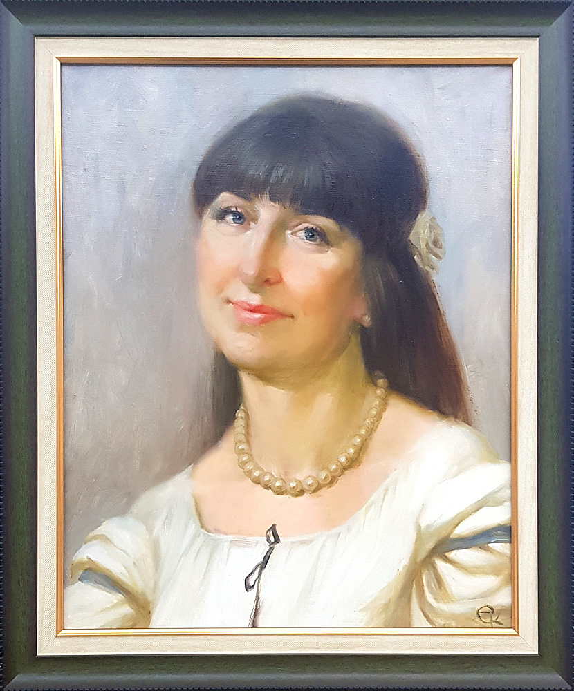 Екатерина Блинова. Портрет женщины с жемчужным ожерельем