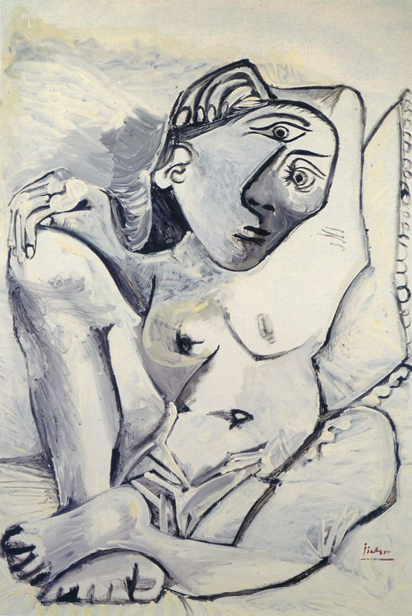 Пабло Пикассо. Женщина на подушке (Жаклин)