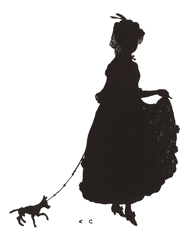 Константин Андреевич Сомов. Дама с собачкой. Заставка "Золотое руно". 1906, №2