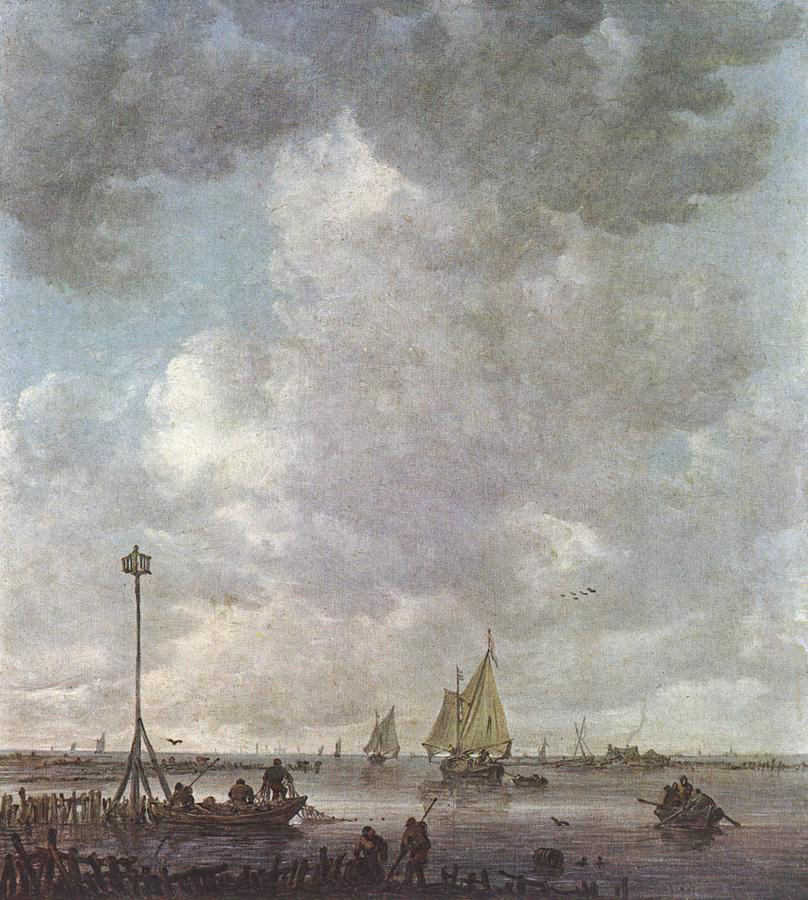 Ян ван Гойен. Морской пейзаж с рыбаками