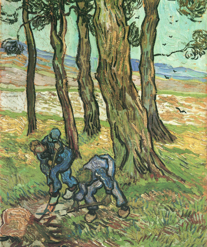 Винсент Ван Гог. Двое копающих среди деревьев