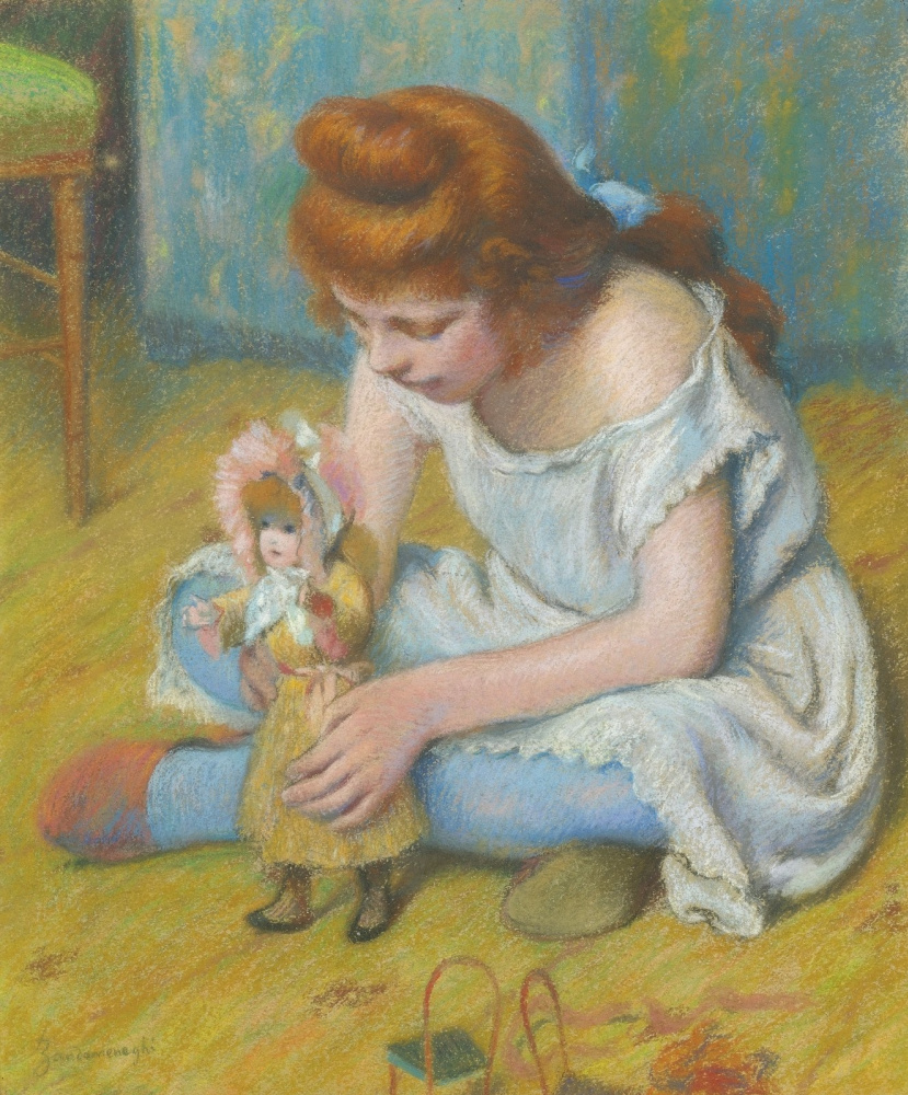 Федерико Дзандоменеги. Девочка, играющая с куклой