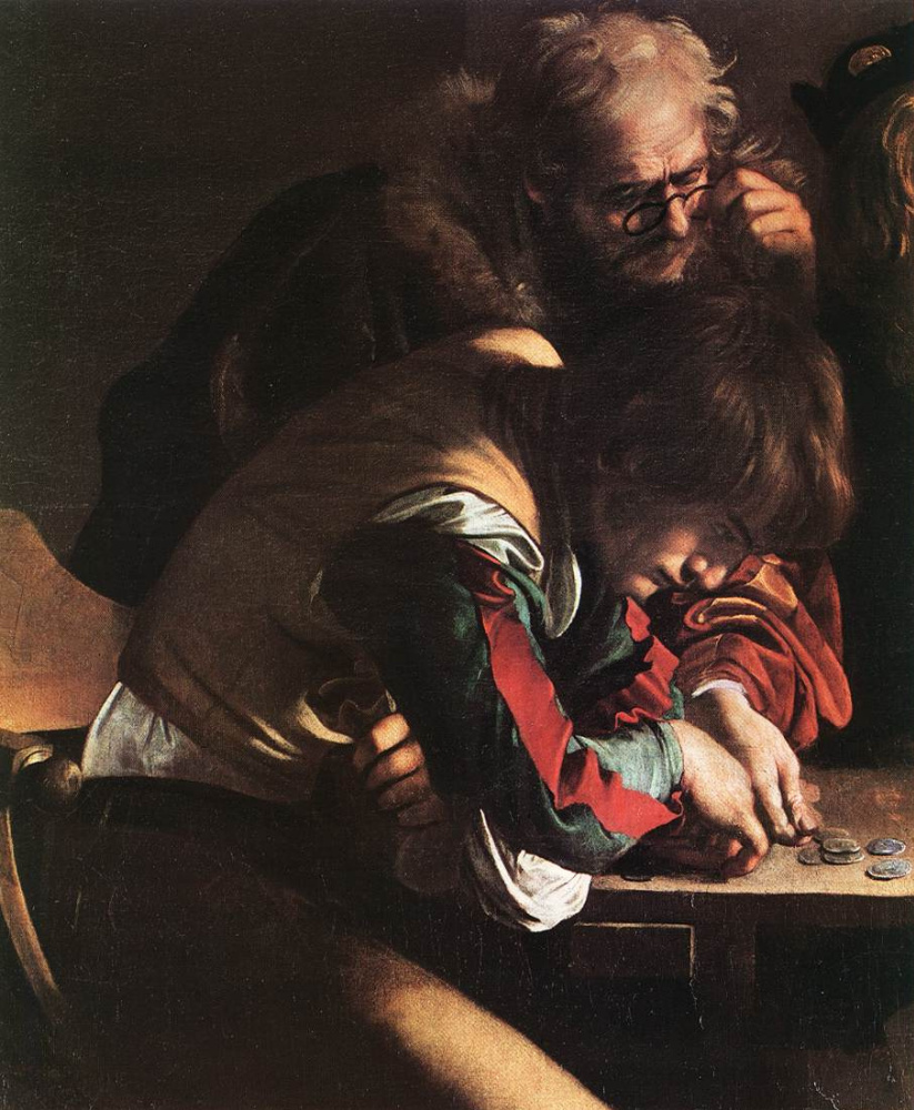 Микеланджело Меризи де Караваджо. Призвание апостола Матфея. Фрагмент
