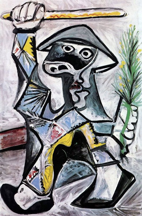 Пабло Пикассо. Арлекин с палкой