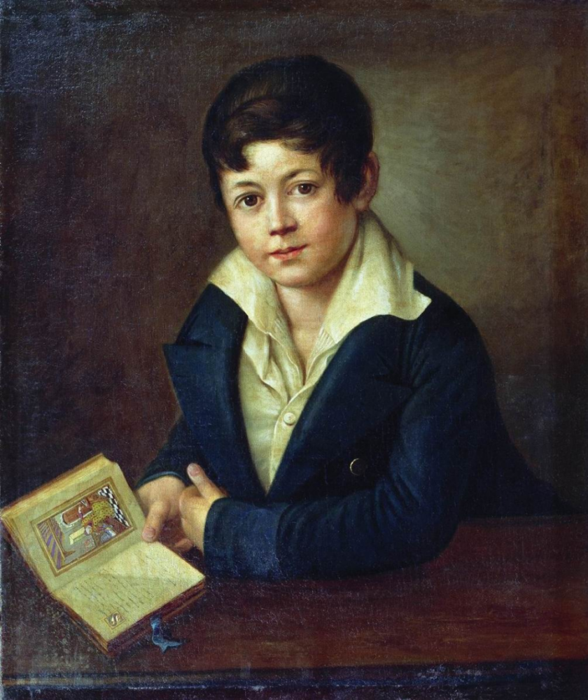 Александр Григорьевич Варнек. Портрет поэта графа А. К. Толстого в возрасте 12 лет.  Тюменский музей изобразительных искусств
