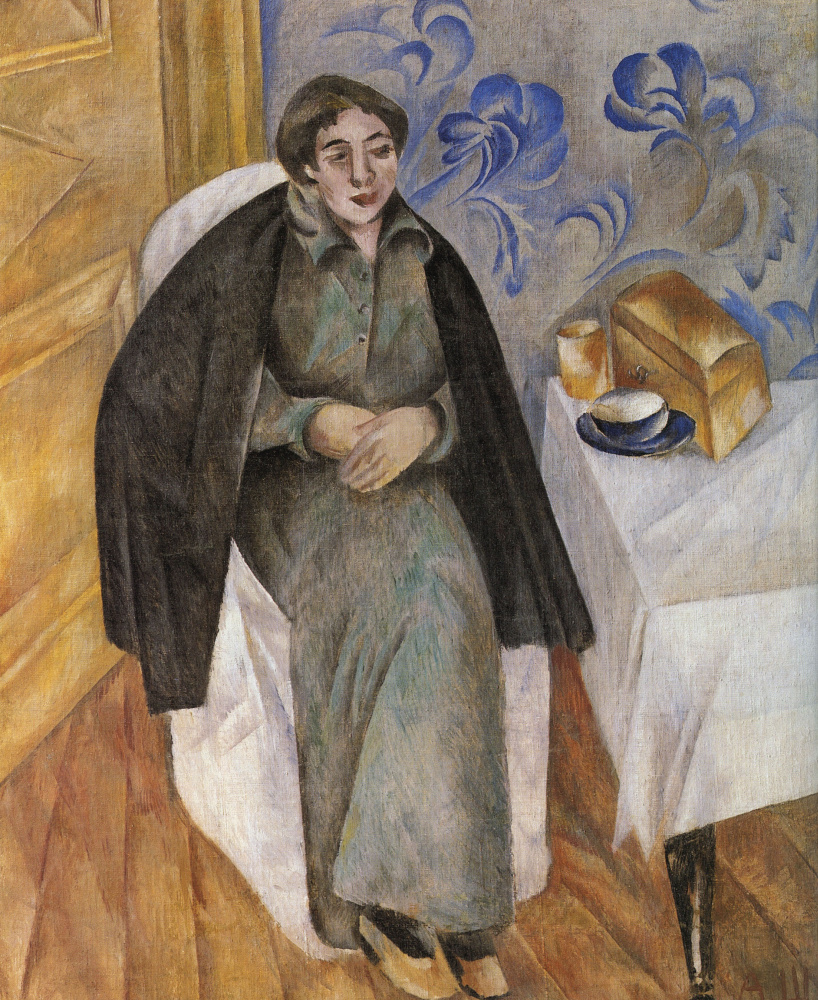 Александр Васильевич Шевченко. Портрет женщины в зеленом платье. 1913