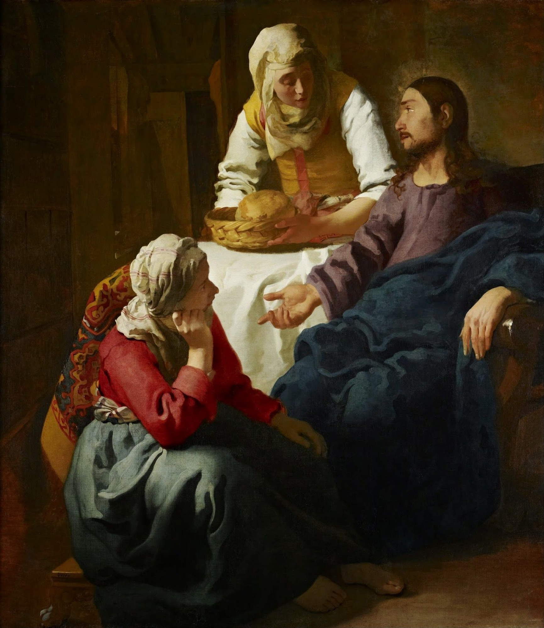 Ян Вермеер. Христос в доме Марфы и Марии