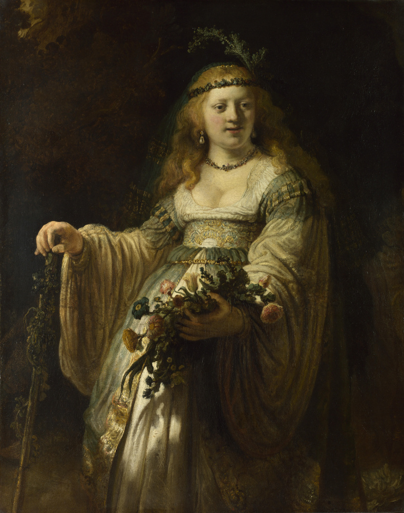 Рембрандт Харменс ван Рейн. Портрет Саскии в аркадийском костюме