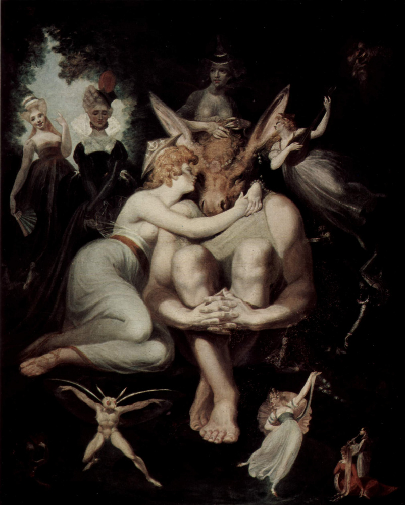 Иоганн Генрих Фюссли. Царица эльфов Титания и основа, ткач с головой осла