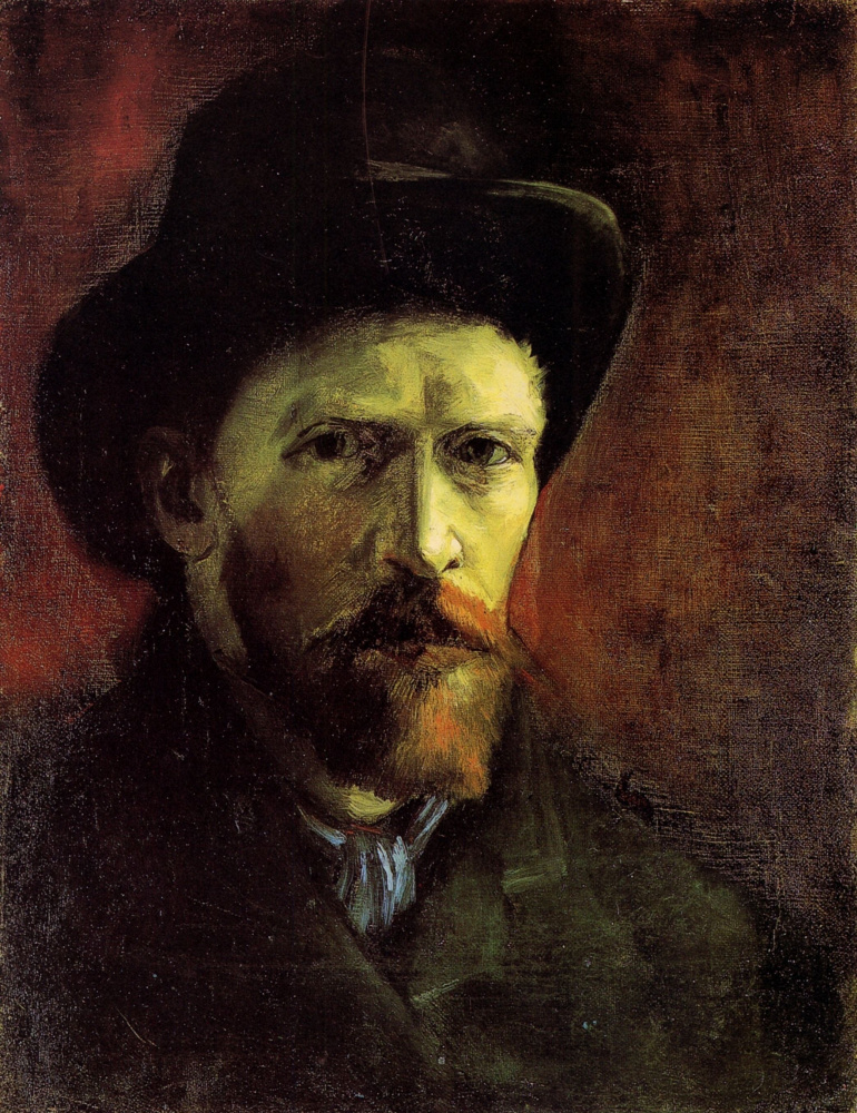 Винсент Ван Гог. Автопортрет в темной фетровой шляпе