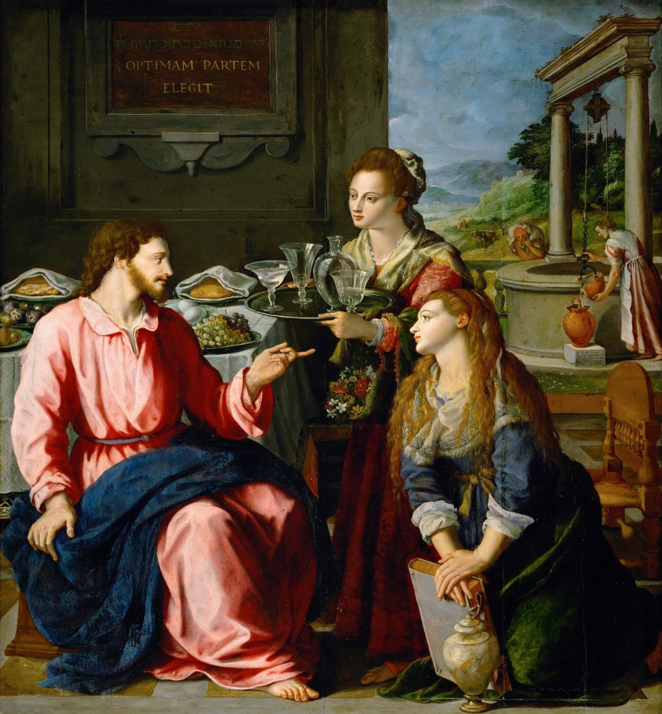 Алессандро Аллори. Христос в доме Марфы и Марии