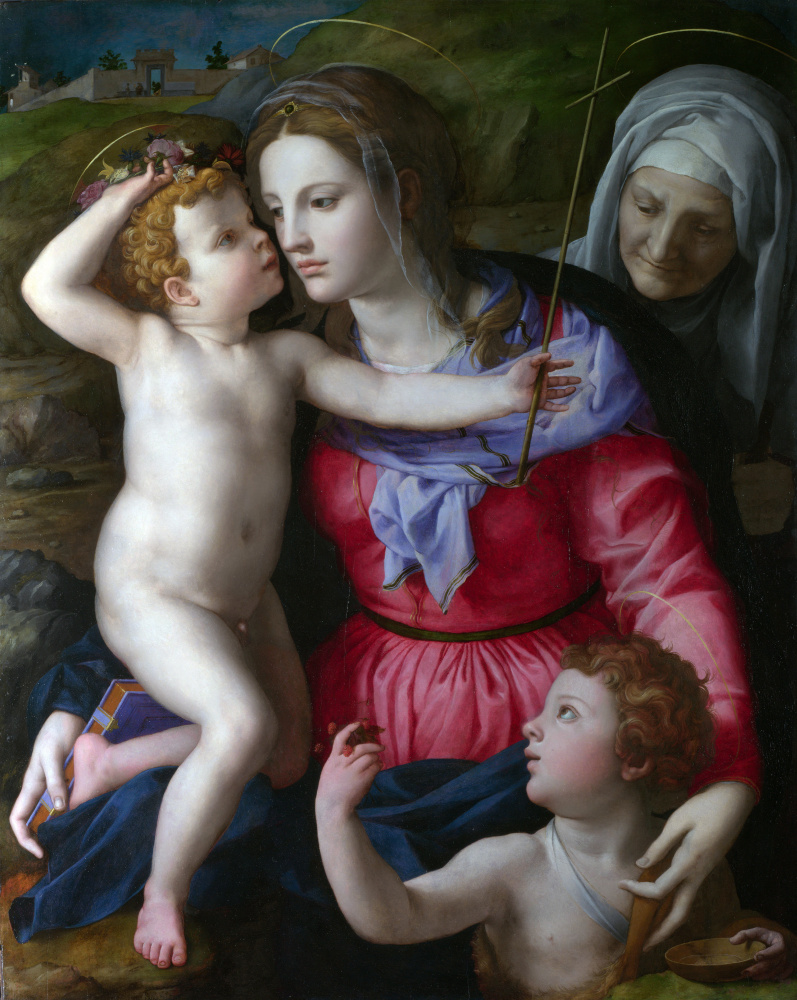 Аньоло Бронзино. Мадонна с младенцем и святыми
