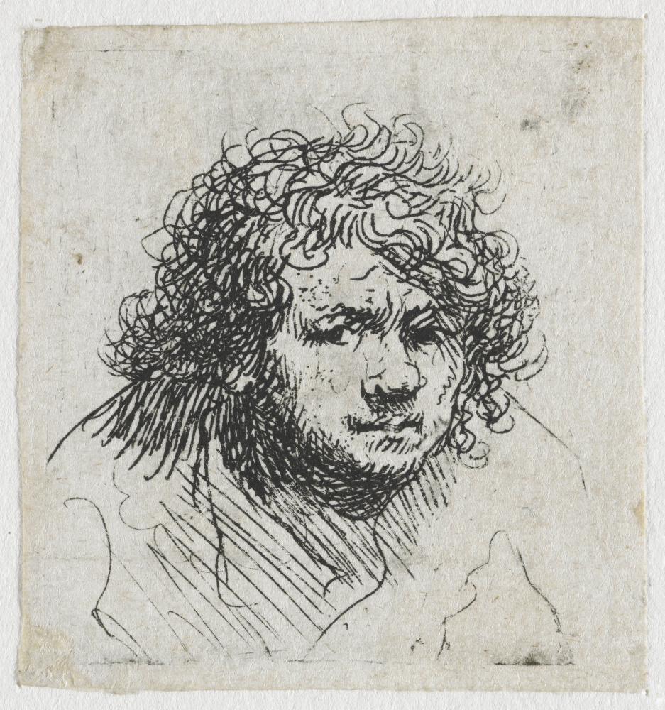 Рембрандт Харменс ван Рейн. Автопортрет с поднятыми плечами