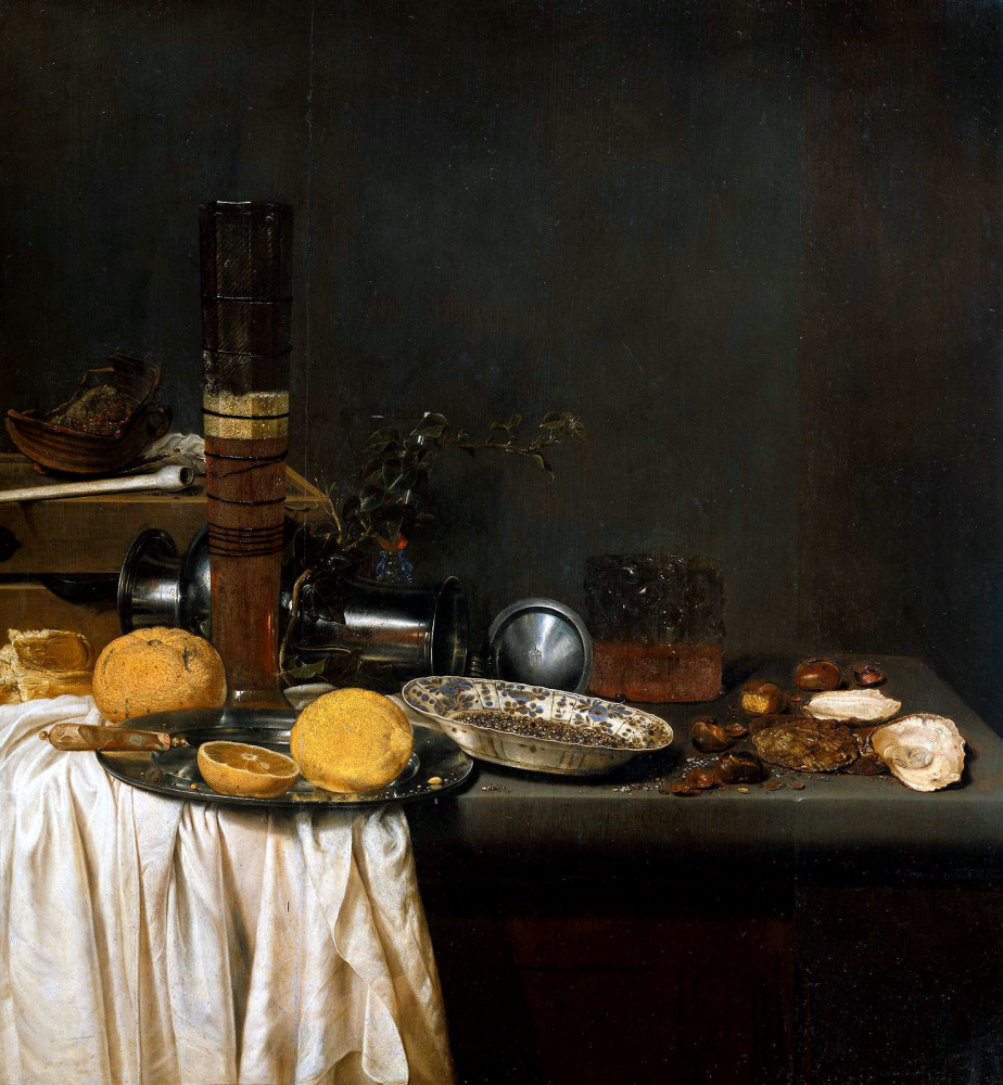 Ян ван де Вель. Натюрморт с лимоном