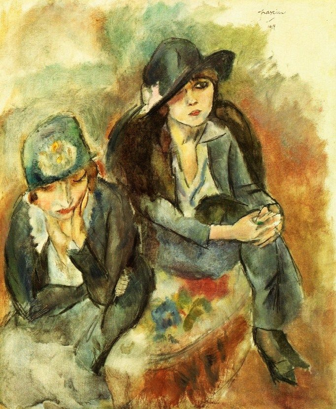Жюль  Паскин (Мордехай Пинкас). Портрет жены художника с подругой