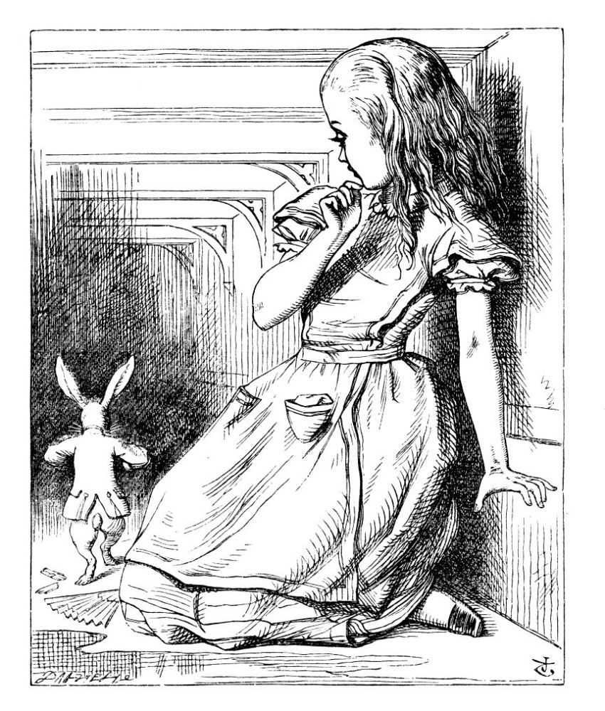 Джон Тенниел. Алиса и белый кролик. Алиса в Стране чудес