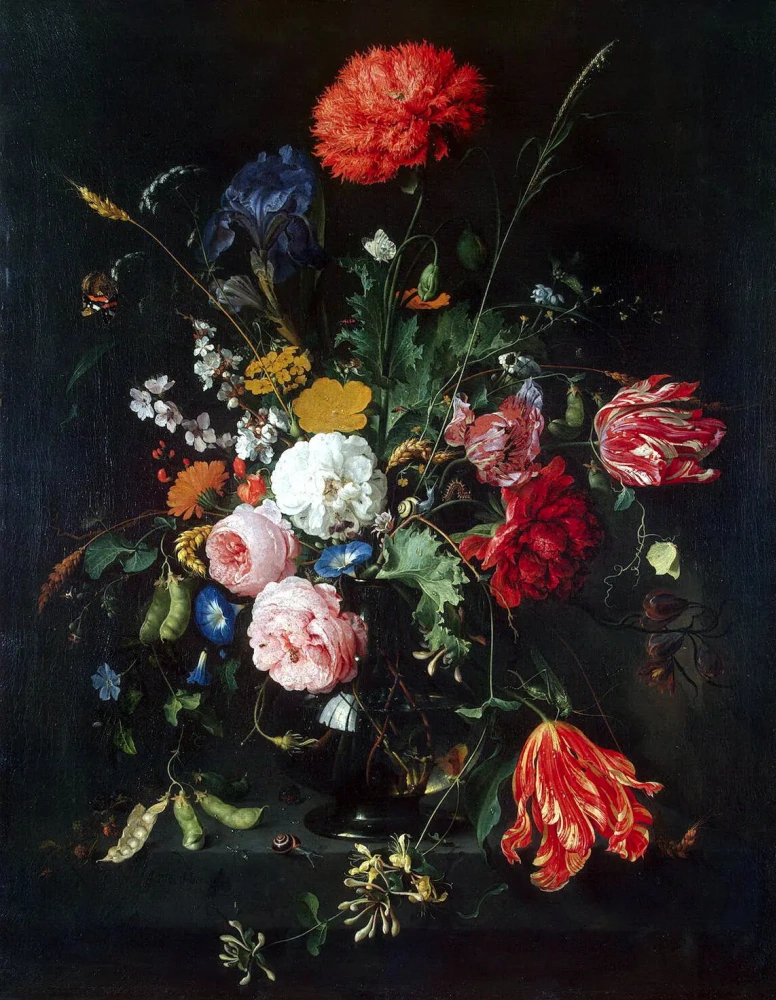 Ян Давидс де Хем. Цветы в вазе