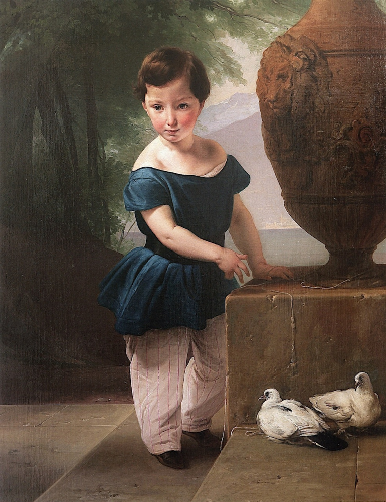 Франческо Айец. Мальчик с голубями. Портрет дона Джулио Вигони в детстве