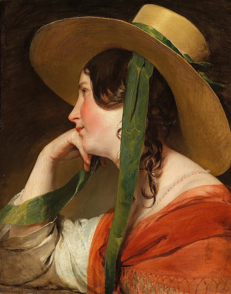 Фридрих фон Амерлинг. Девушка в широкополой шляпе. 1835