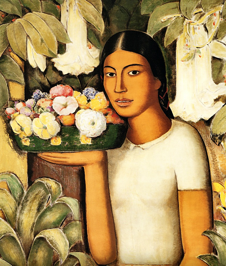 Альфредо Рамос Мартинес. Женщина с цветами