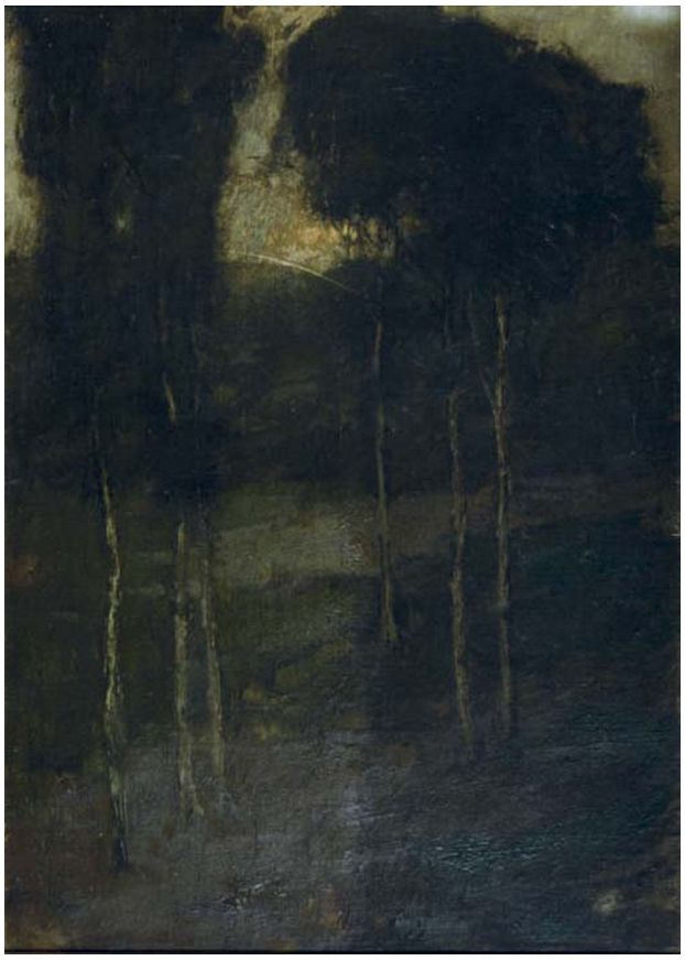 Ричард Эдвард Миллер. Лесной пейзаж. Написано в 1901