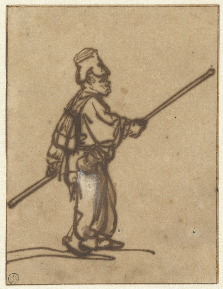 Рембрандт Харменс ван Рейн. Мальчик, гуляющий с палкой