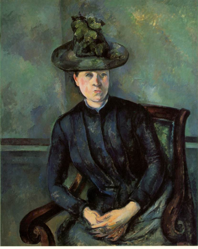 Поль Сезанн. Мадам Сезанн в зеленой шляпе