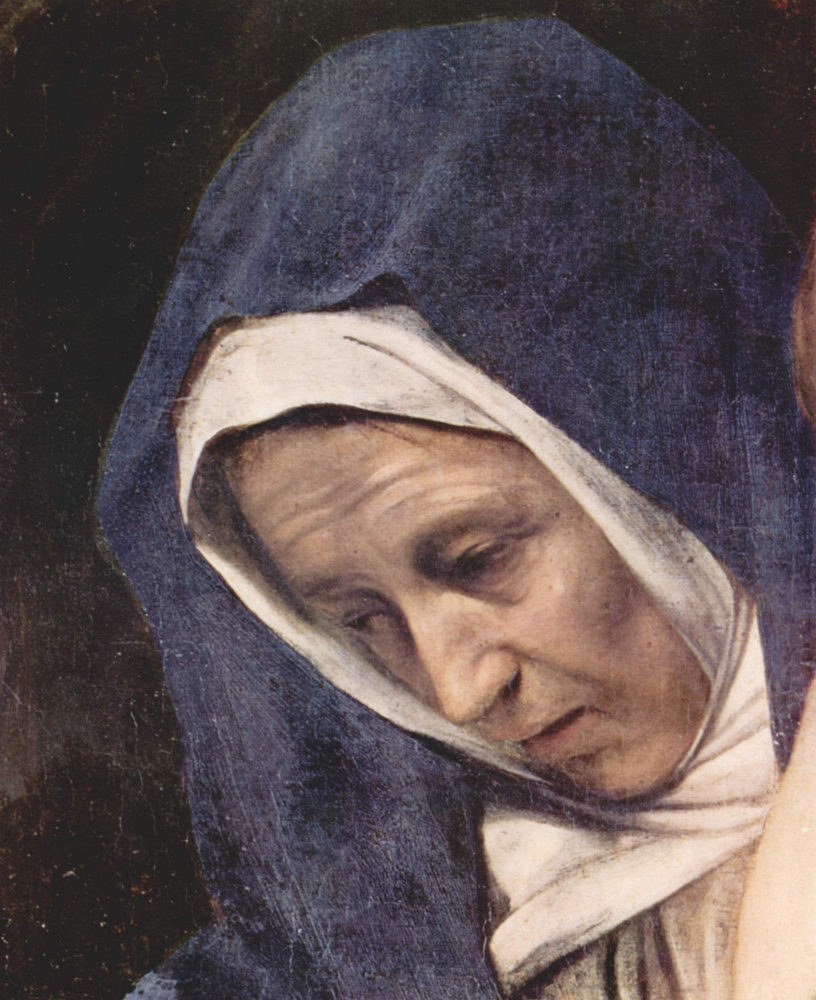 Микеланджело Меризи де Караваджо. Погребение Христа. Фрагмент