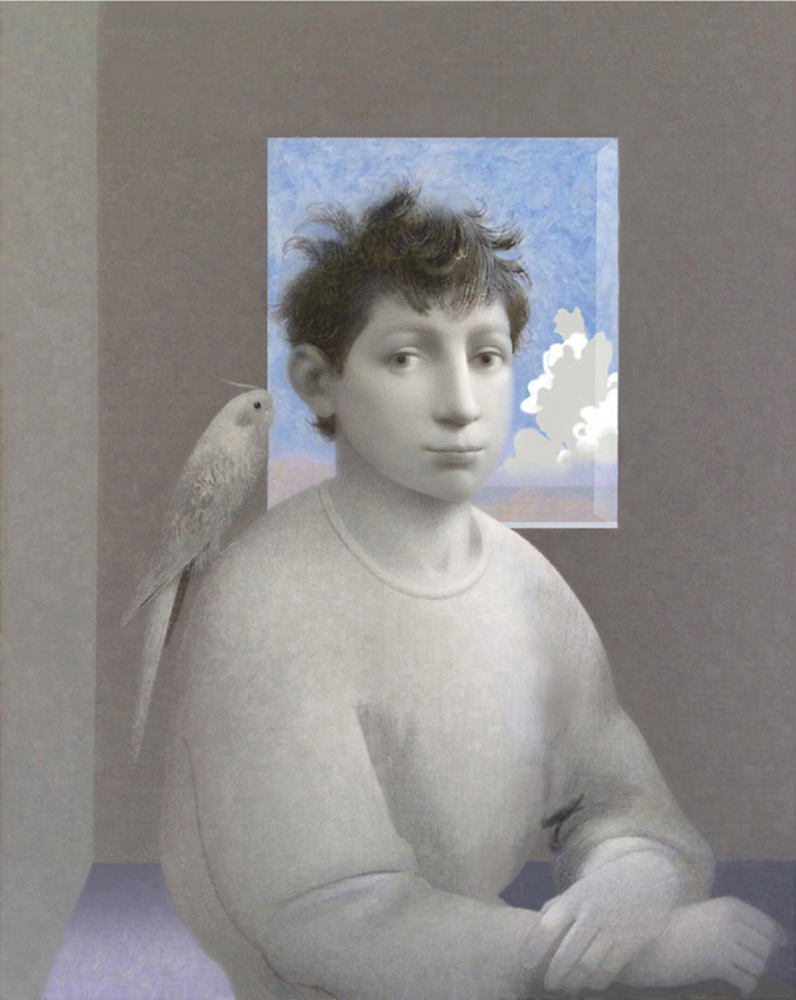 Sergey Konstantinov. Boy with bird