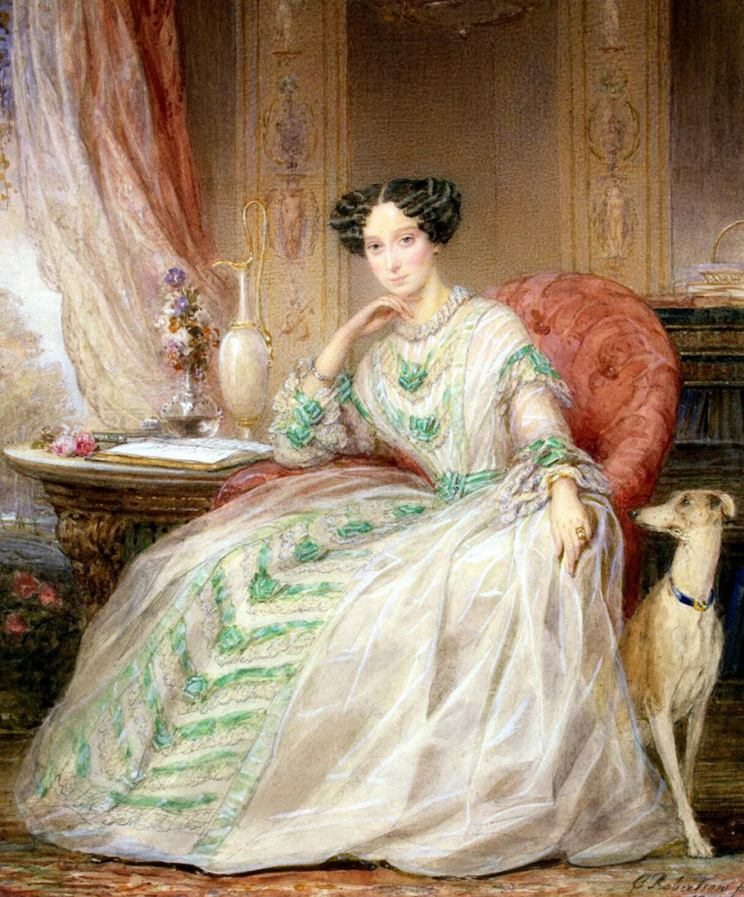 Кристина Робертсон. Портрет великой княгини Марии Александровны. 1850 34.2 x 24.6 см.