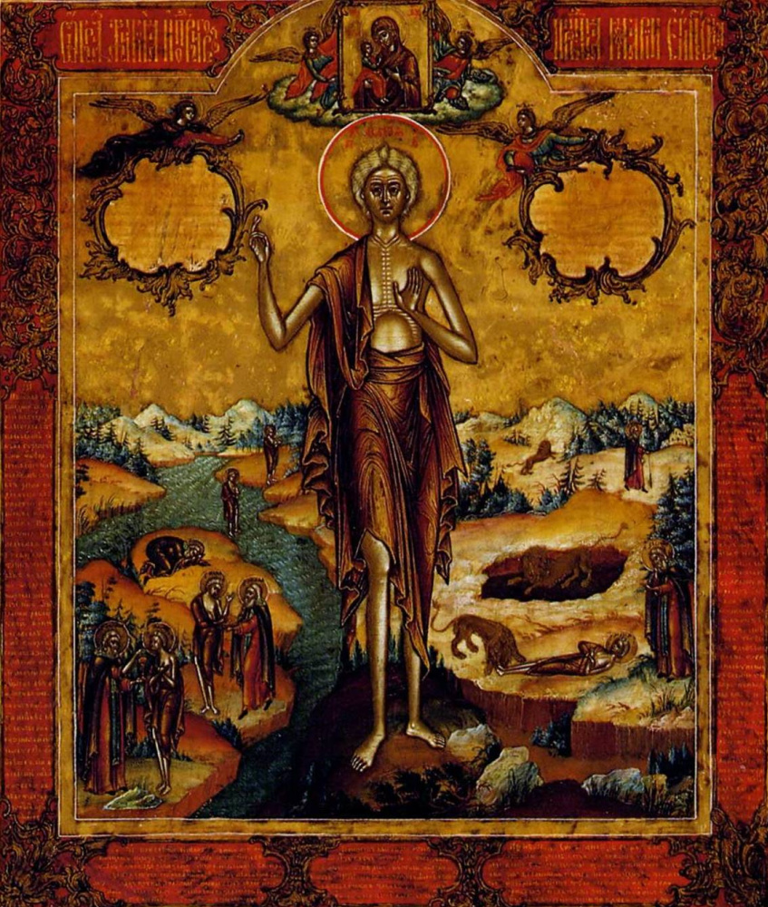 Святая Мария Египетская с житием в 16 клеймах (Невьянск, Иван Васильевич Богатырев)