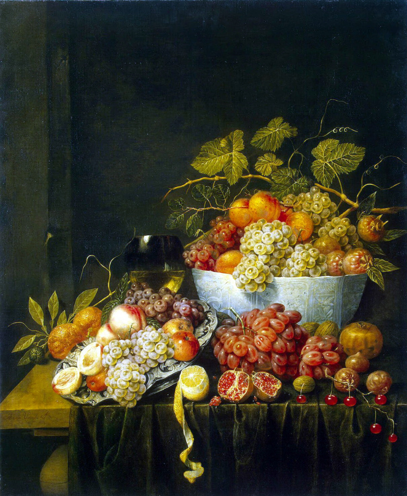 Адриан ван Утрехт. Натюрморт с виноградом