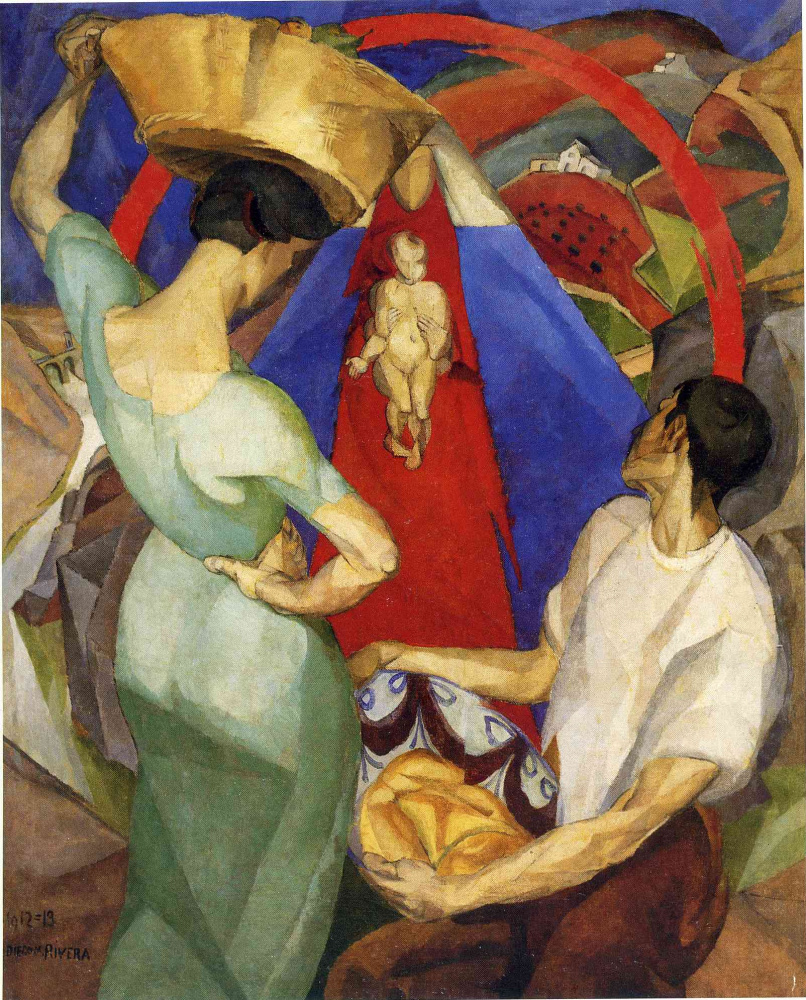 Диего Мария Ривера. Поклонение Богородице и младенцу Иисусу