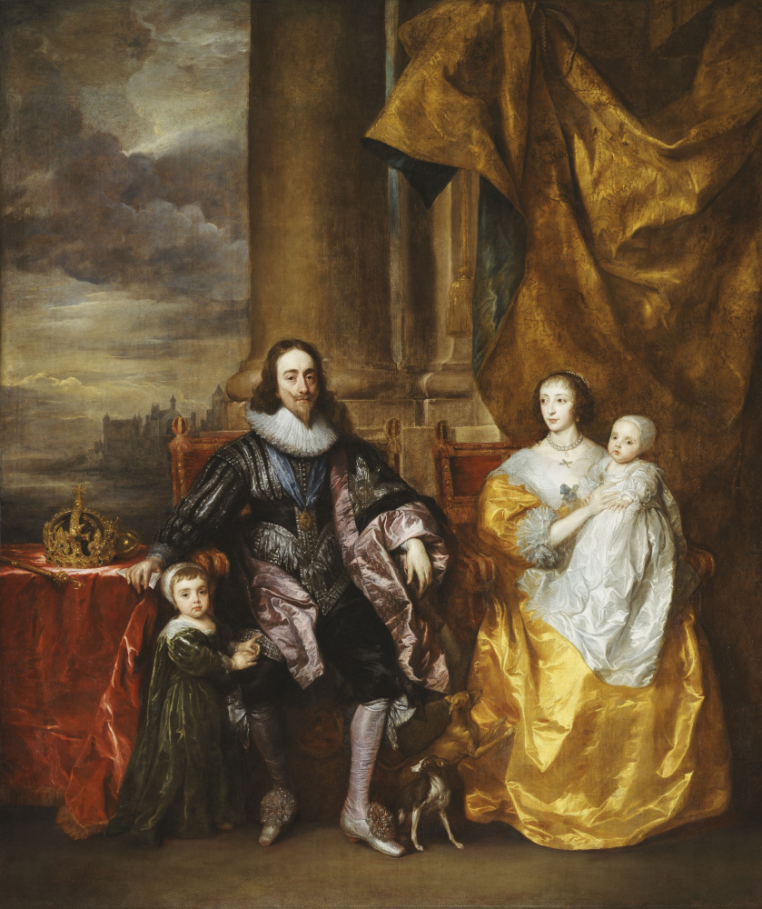 Антонис ван Дейк. Карл І и Генриетта Мария с двумя старшими детьми, принцем Карлом и принцессой Марией