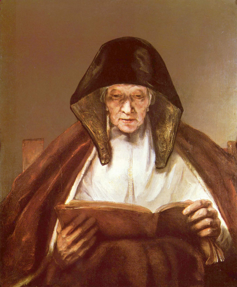 Рембрандт Харменс ван Рейн. Мать читает Библию