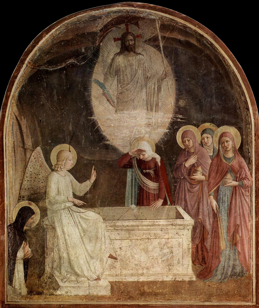 Фра Беато Анджелико. Воскресение Христа. Фреска монастыря Сан Марко, Флоренция
