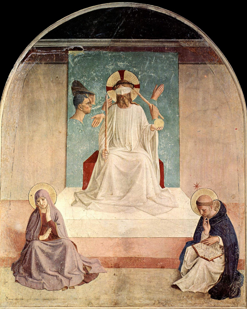 Осмеяние Христа, фрагмент: Скорбящая Мария. Фреска монастыря Сан Марко, Флоренция