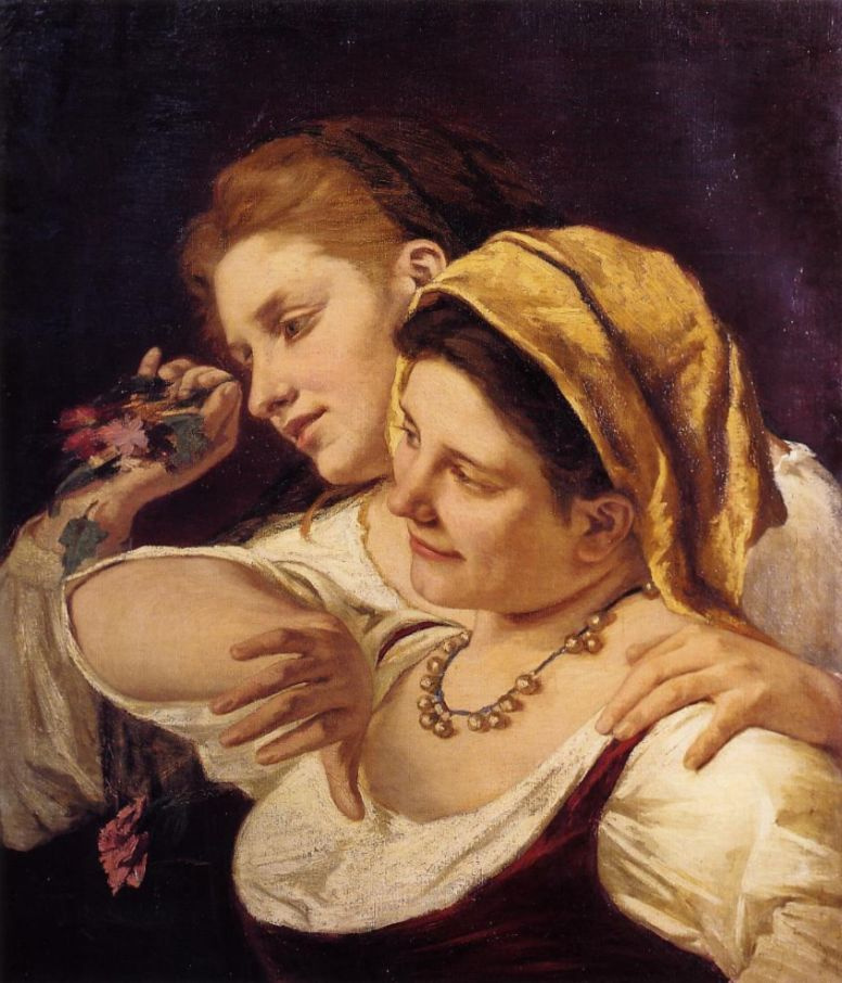 Мэри Кассат. Две женщины, бросающие цветы во время карнавала