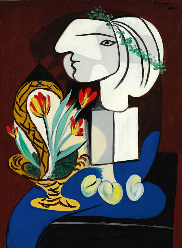 Пабло Пикассо. Натюрморт с тюльпанами