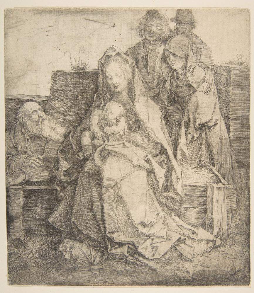 Альбрехт Дюрер. Святое семейство со святыми Иоанном, Магдалиной и Никодимом