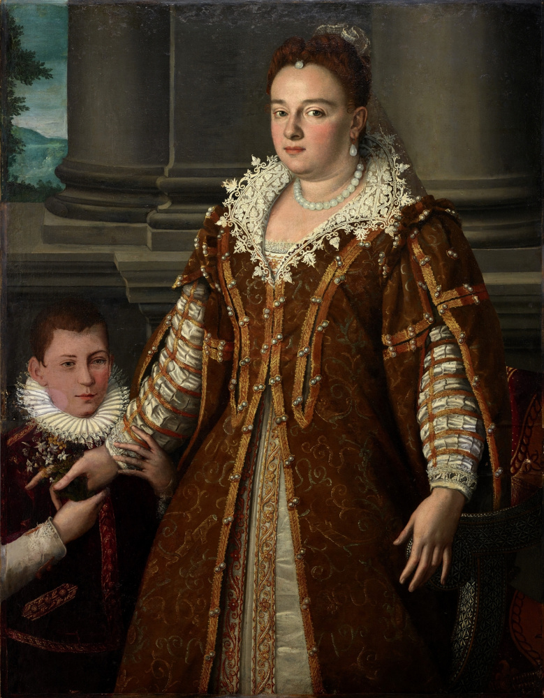 Алессандро Аллори. Великая герцогиня Бьянка Капелло де Медичи со своим сыном. 1580-1614