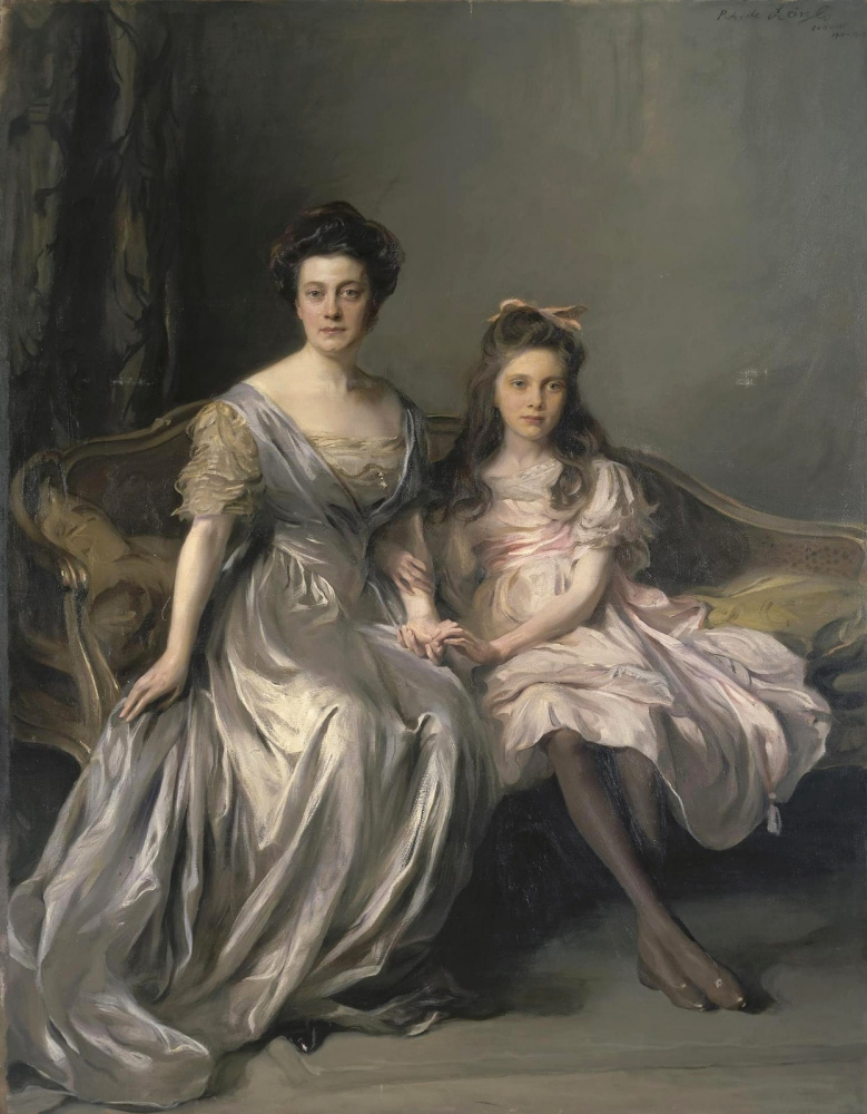 Филип Де Аликсис Ласло. Портрет дамы с дочерью (Портрет Ани и Лани). 1910-1912