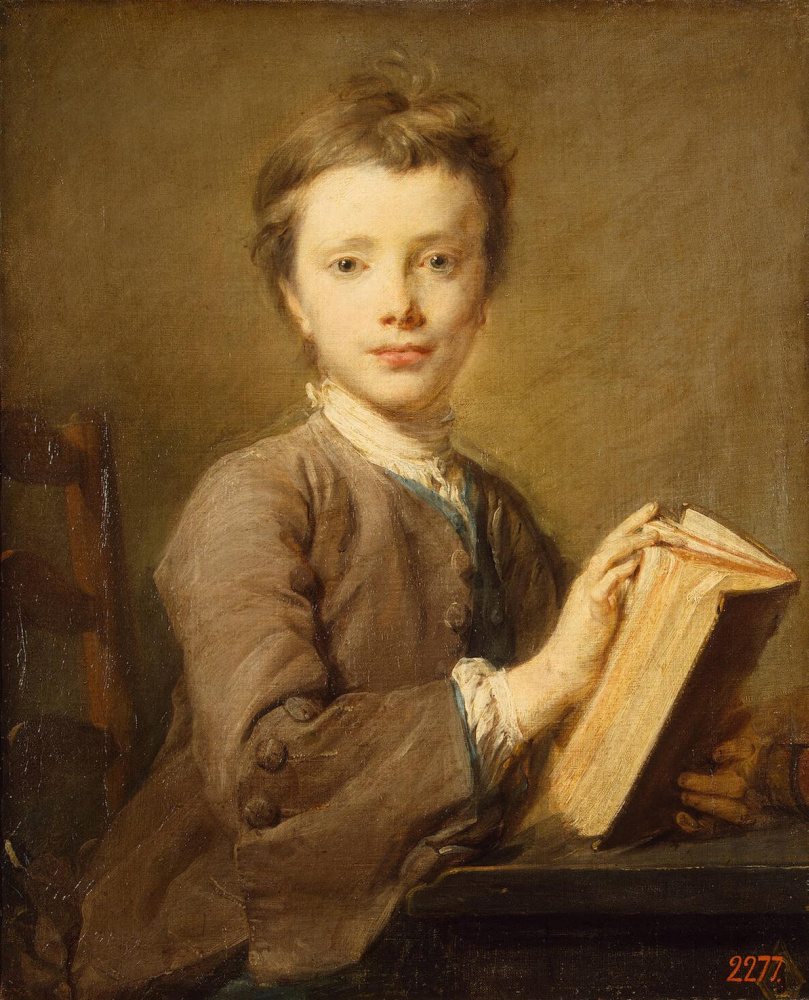 Жан-Батист Перронно. Портрет мальчика с книгой