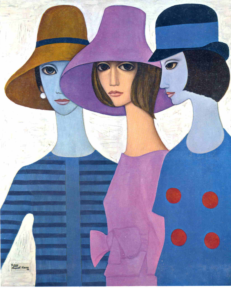 Маргарет Кин. Три дамы в шляпах