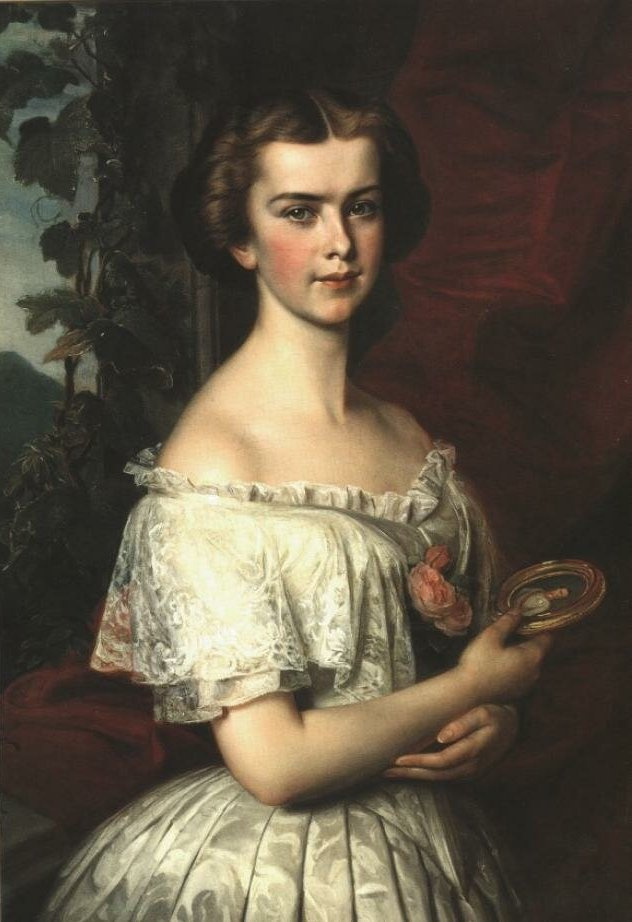 Принцесса Елизавета Баварская с портретной миниатюрой Франца Иосифа
