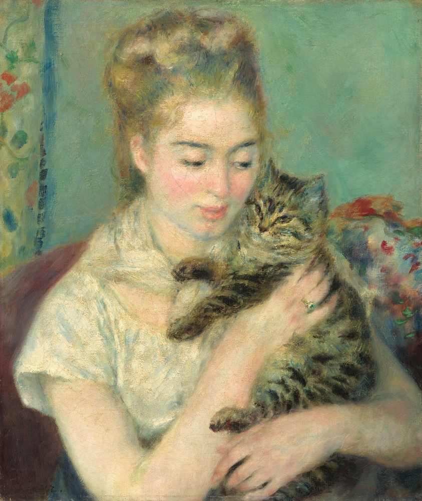 Пьер Огюст Ренуар. Женщина с кошкой